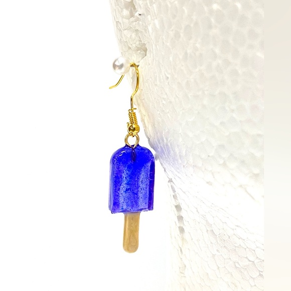 HANDMADE Popsicle Resin Art Dangle Earrings - Picture 3 of 10